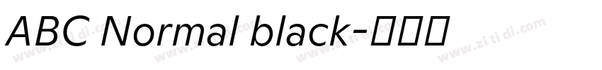 ABC Normal black字体转换